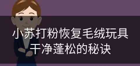 小苏打粉恢复毛绒玩具干净蓬松的秘诀
